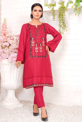 Dastan Embroidered Cotton Kurta and Fitted Pants Co-Ord Set - BEBANO