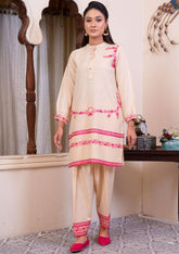 MAHI Embroidered Cotton Kurta and Shalwar Traditional Set - BEBANO