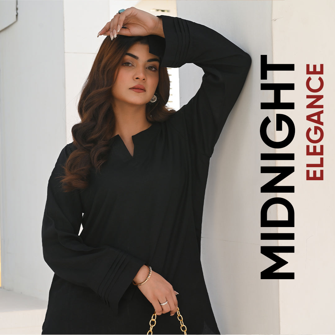 Midnight Elegance – Black Two-Piece Set