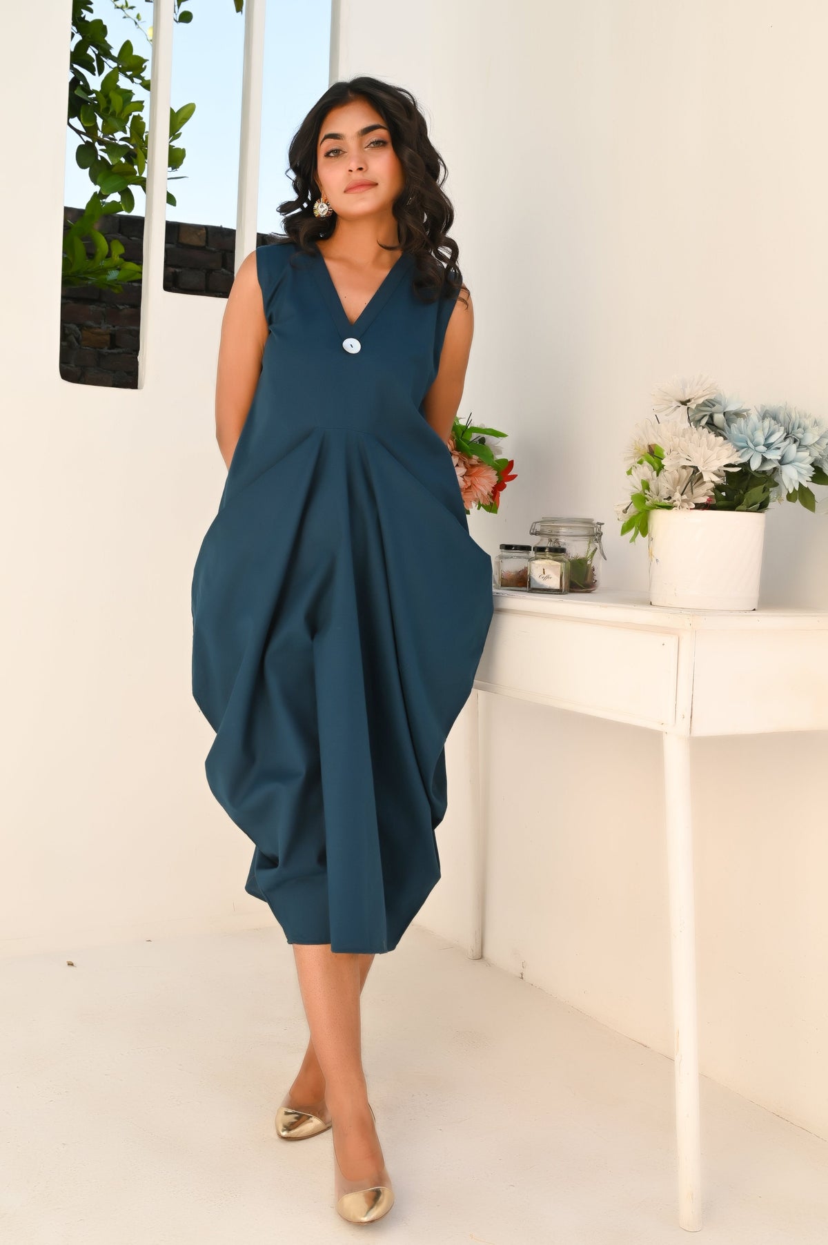 Teal Elegance – One-Piece