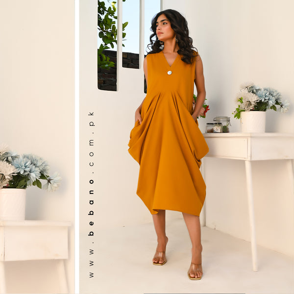 Cascade – One-Piece Mustard Dress